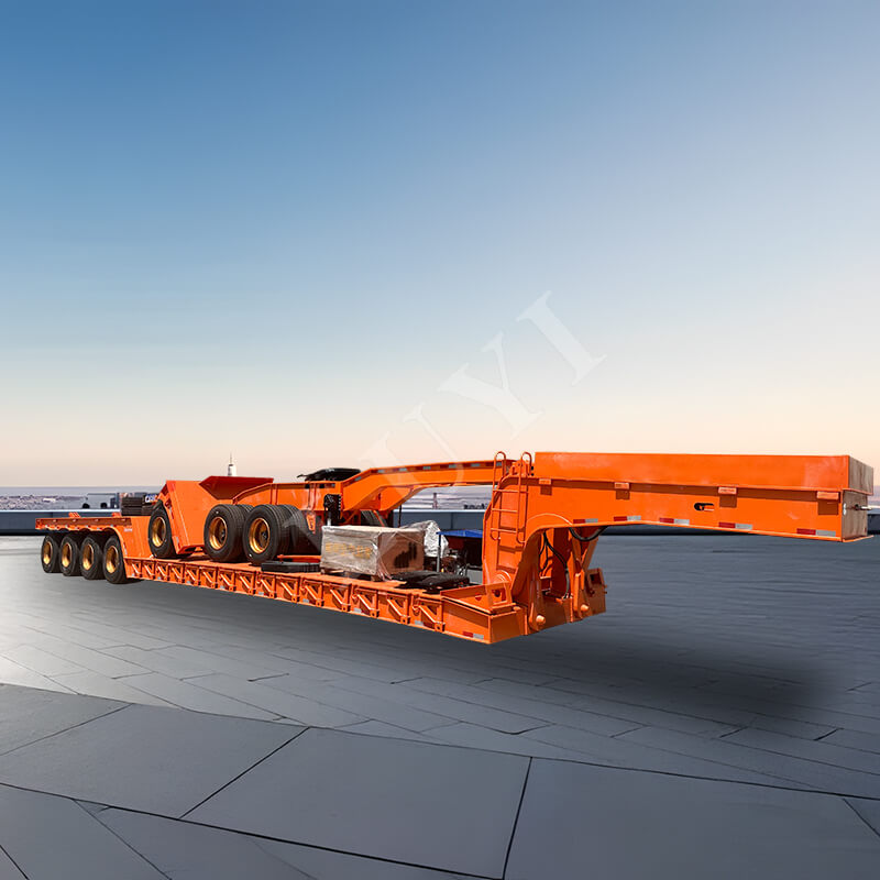 4-осный 100-тонный низкорамный полуприцеп Gooseneck