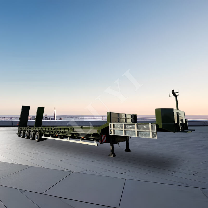 4-осный полуприцеп низкорамный 60-тонный «гусиная шея»