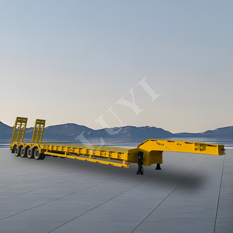 4-осный 80-тонный прицеп Lowboy с гибкой шеей по индивидуальному заказу