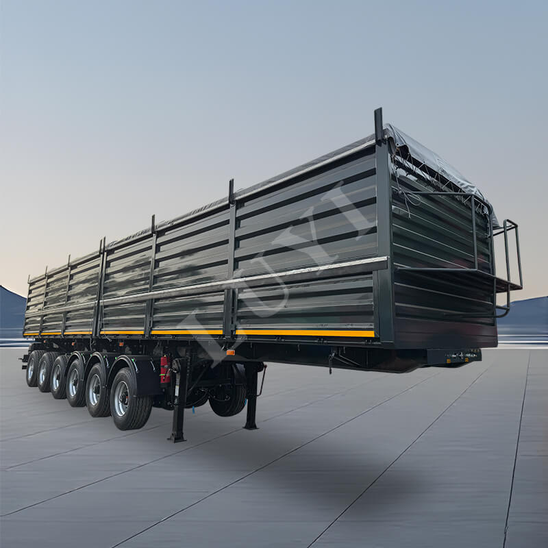 6-осный полуприцеп с боковой стенкой грузоподъемностью 100 тонн 6-осный полуприцеп с боковой стенкой грузоподъемностью 100 тонн