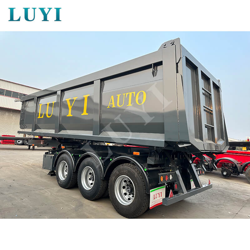 Высококачественный 3-осный гидравлический полуприцеп с задней разгрузкой