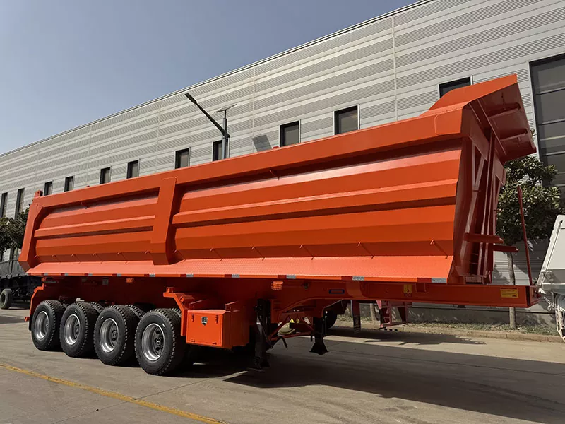 4-axle U-shaped Rear-flip Semi-trailer