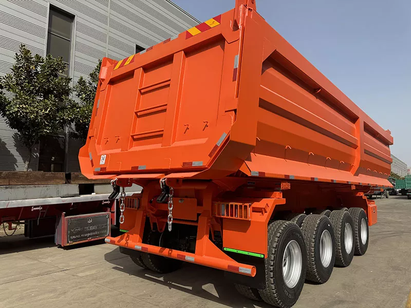 4-axle U-shaped Rear-flip Semi-trailer