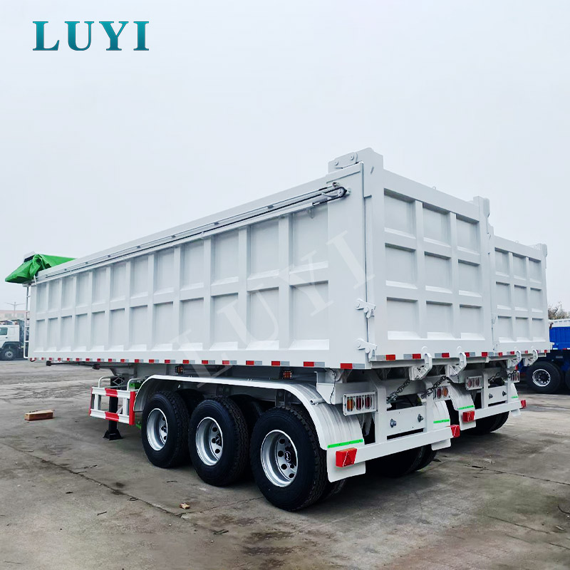 LUYI 3-осный полуприцеп-самосвал 80-100 тонн с задней разгрузкой